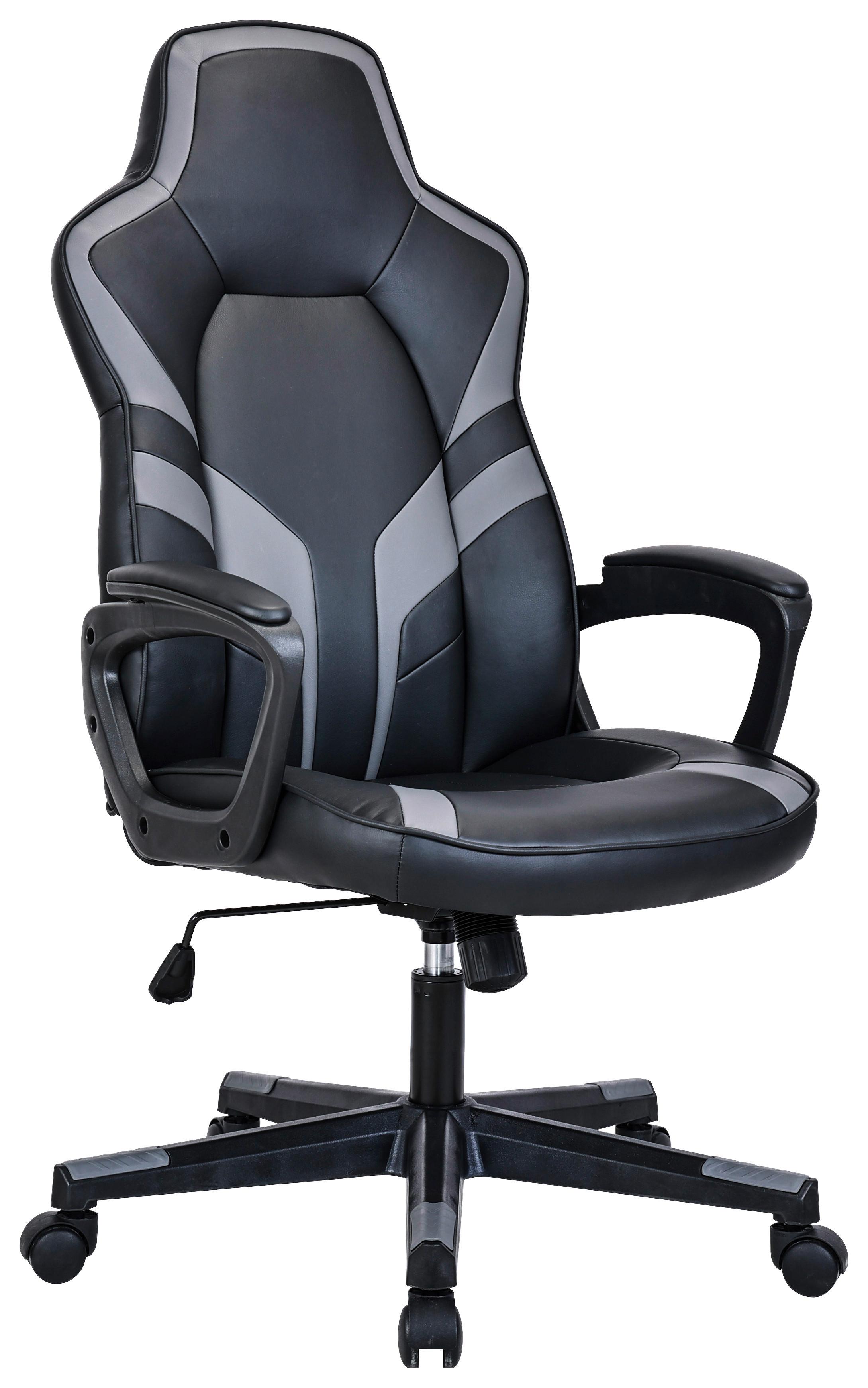 DREHSTUHL ZORA - Weiss/Schwarz, Modern, Kunststoff/Textil (60/113-123/73cm) - Mömax