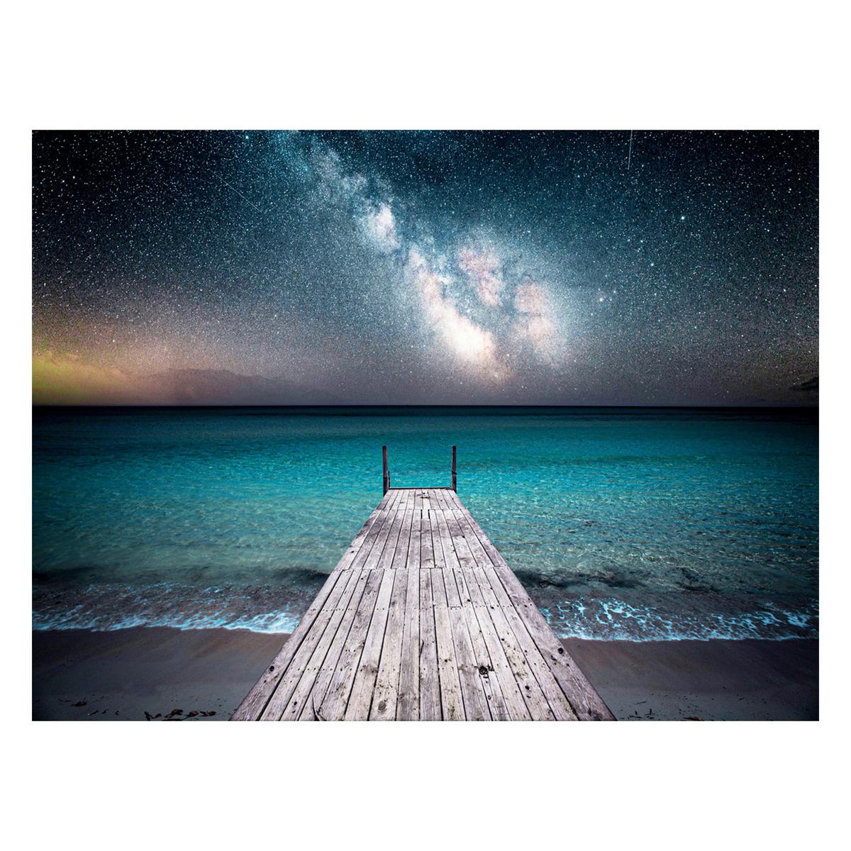 Vászonkép Silver - kék/ezüstszínű, faalapú anyag/textil (120/80cm) - Premium Living