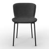 CHAISE NOEMIE - noir/gris foncé, MODERN, métal/textile (49/81/54cm) - Bessagi Home