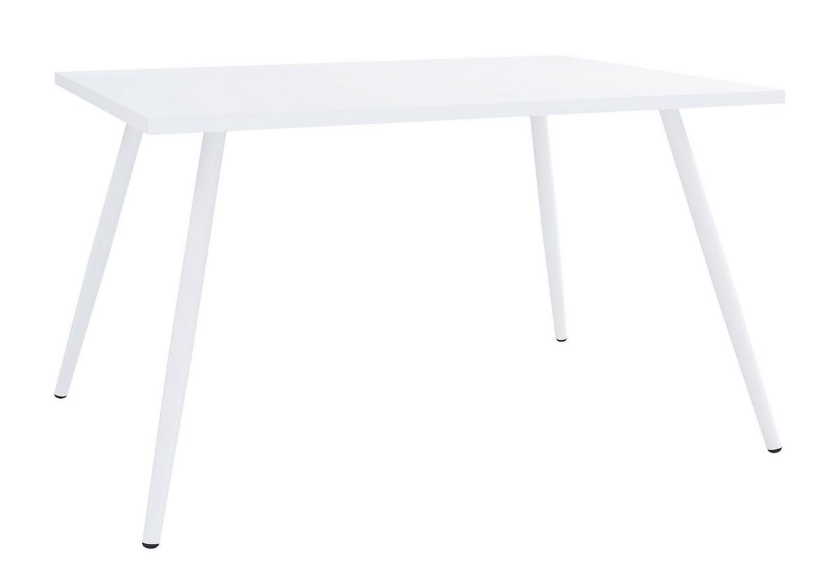 Pisalna Miza Salia, Bela, 80x50cm - bela, Moderno, kovina/leseni material (80/50/70cm) - MID.YOU