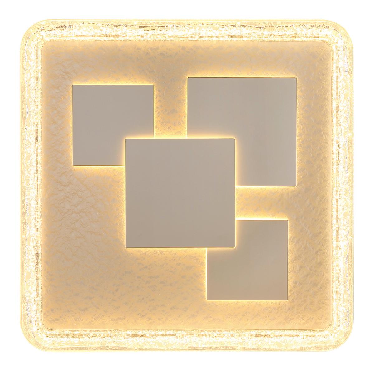 Led-deckenleuchte 48476-40 Loraine - Klar/Weiss, Design, Kunststoff/Metall (48,8/48,8/7cm) - Globo