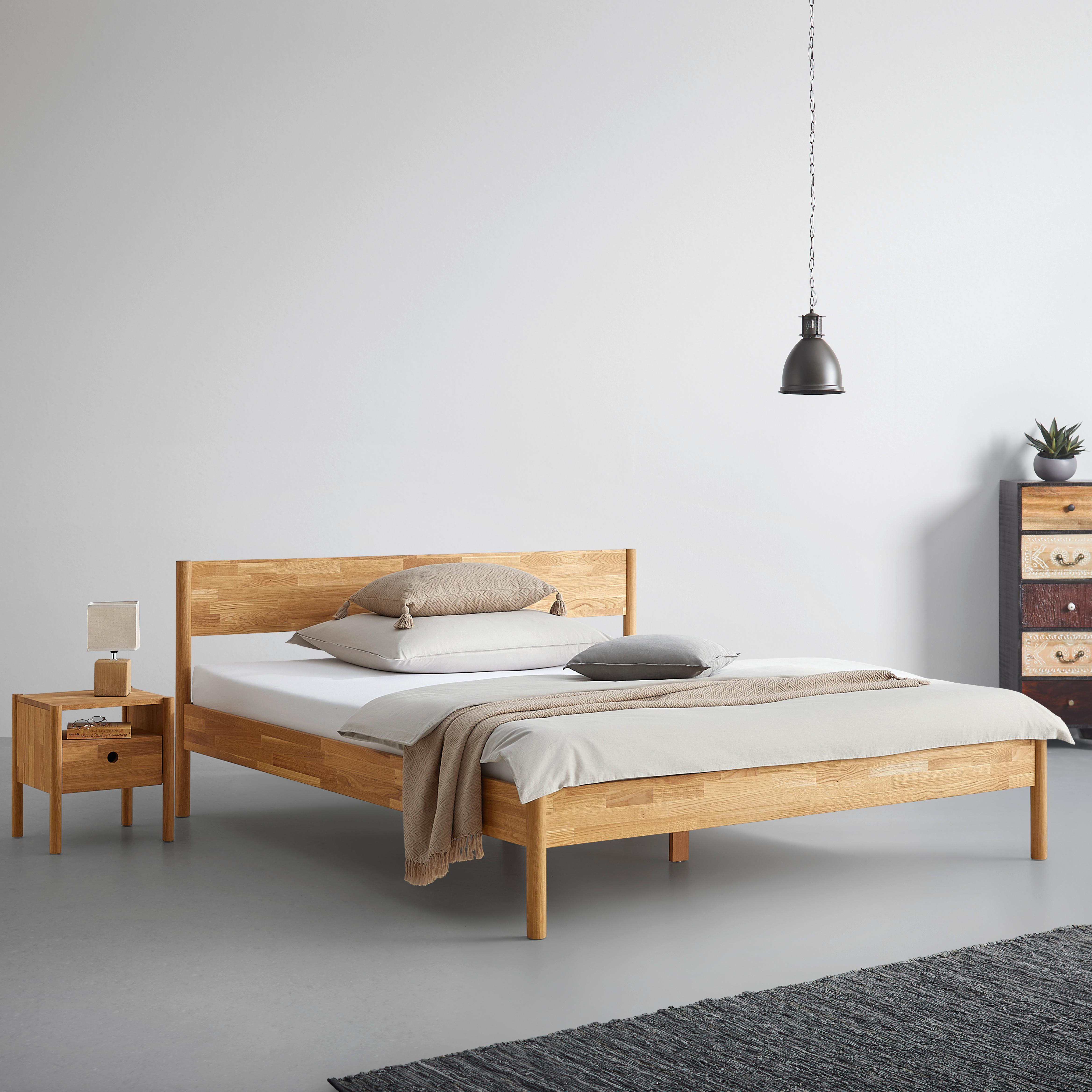Bett Waden Eichefarben ca. 160x200cm - Eichefarben, KONVENTIONELL, Holzwerkstoff (167.3/85/208cm) - Zandiara