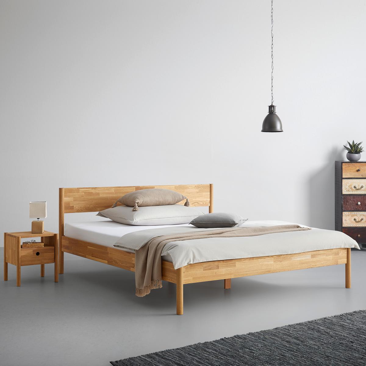 Bett Waden Eichefarben ca. 160x200cm - Eichefarben, KONVENTIONELL, Holzwerkstoff (167.3/85/208cm) - Zandiara