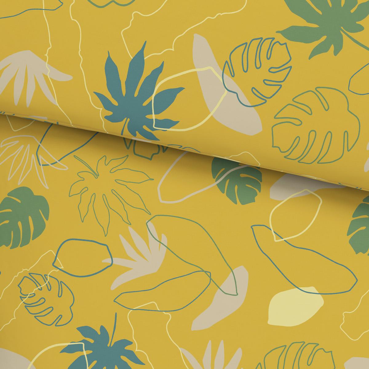 Bettwäsche Karin in Gelb/Blau ca. 135x200cm - Blau/Gelb, KONVENTIONELL, Textil (135/200cm) - Premium Living