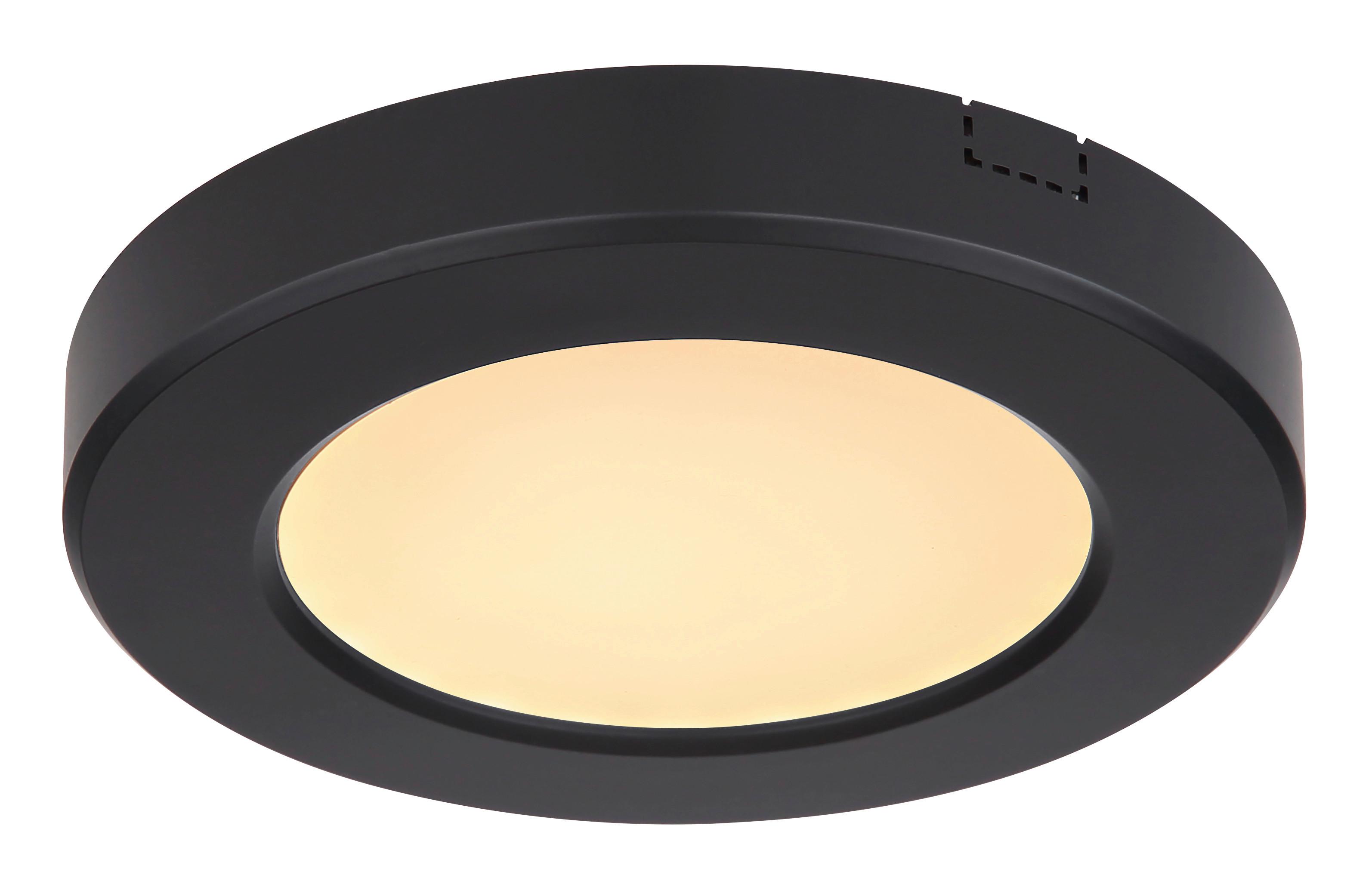 LED-Deckenleuchte Lasse in Schwarz max. 6 Watt - Opal/Schwarz, Basics, Kunststoff (12,6/1,8cm) - Globo