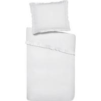 Bettwäsche Rüschen Weiß ca. 140x200cm - Weiß, ROMANTIK / LANDHAUS, Textil (140/200cm) - Zandiara