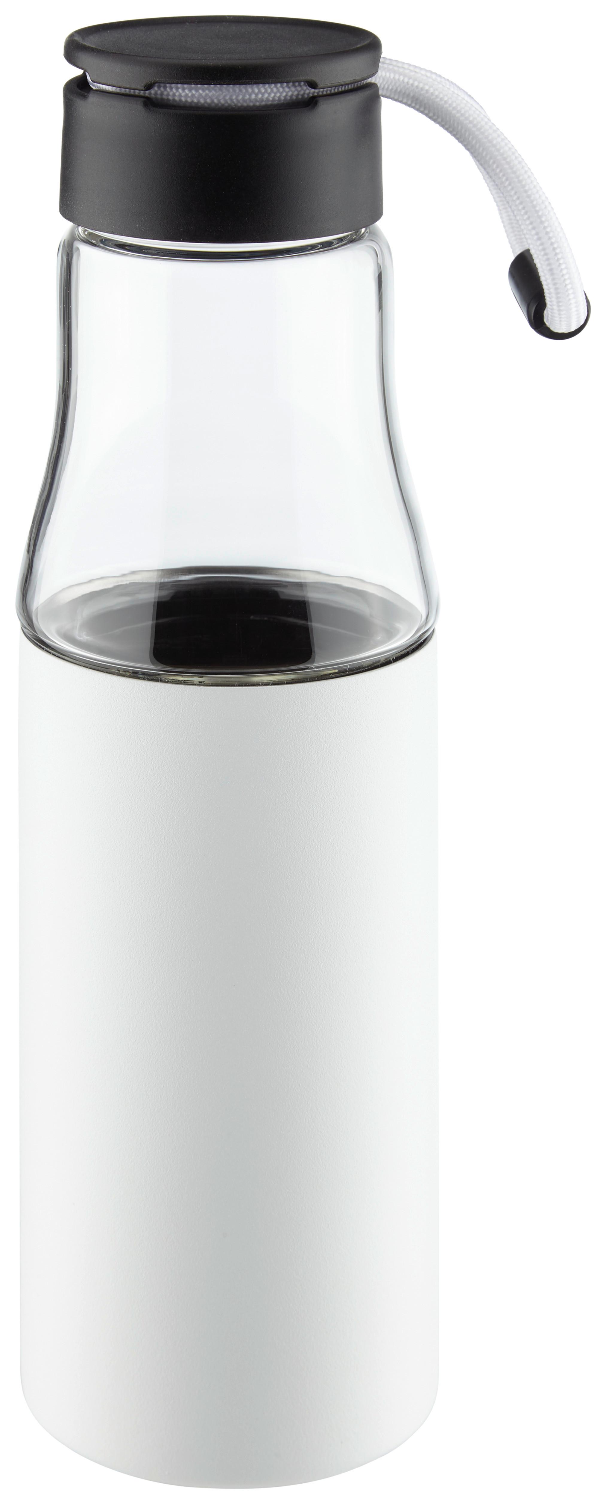 Hőszigetelt Palack Sport - fekete/fehér, műanyag/Üveg (500ml) - Premium Living