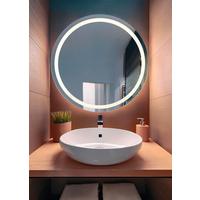 Ogledalo S Rasvjetom Okruglo - Konvencionalno, staklo/plastika (55/2,8cm) - Globo