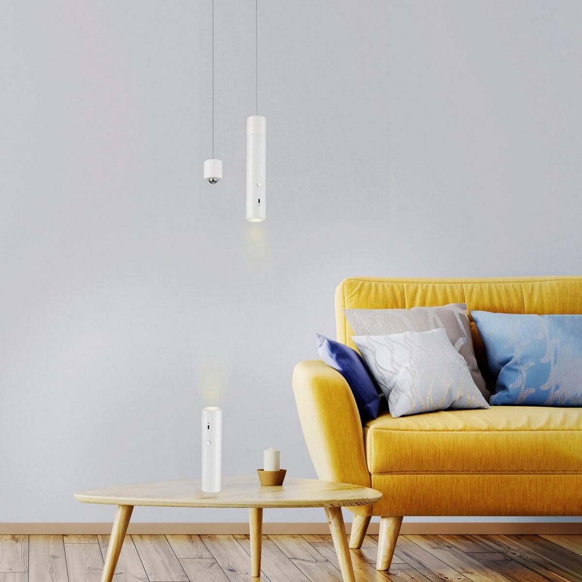 LAMPA WISZĄCA LED 18281-16 ATTACH - biały, Design, tworzywo sztuczne/metal (4/4/60-200cm)