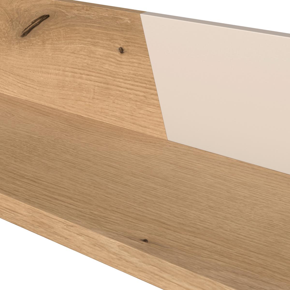 Zidna Polica Venedig New - kašmir/boje hrasta, Moderno, drvni materijal (140/23/22cm) - Modern Living