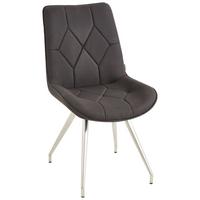 KRZESŁO HENRY - kolor stalowy/czarny, Design, metal/tkanina (51/89/66cm) - Novel