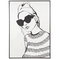 Keilrahmenbild Denise ca. 100x140cm - Wengefarben/Weiss, Holz/Kunststoff (100/140cm) - Modern Living