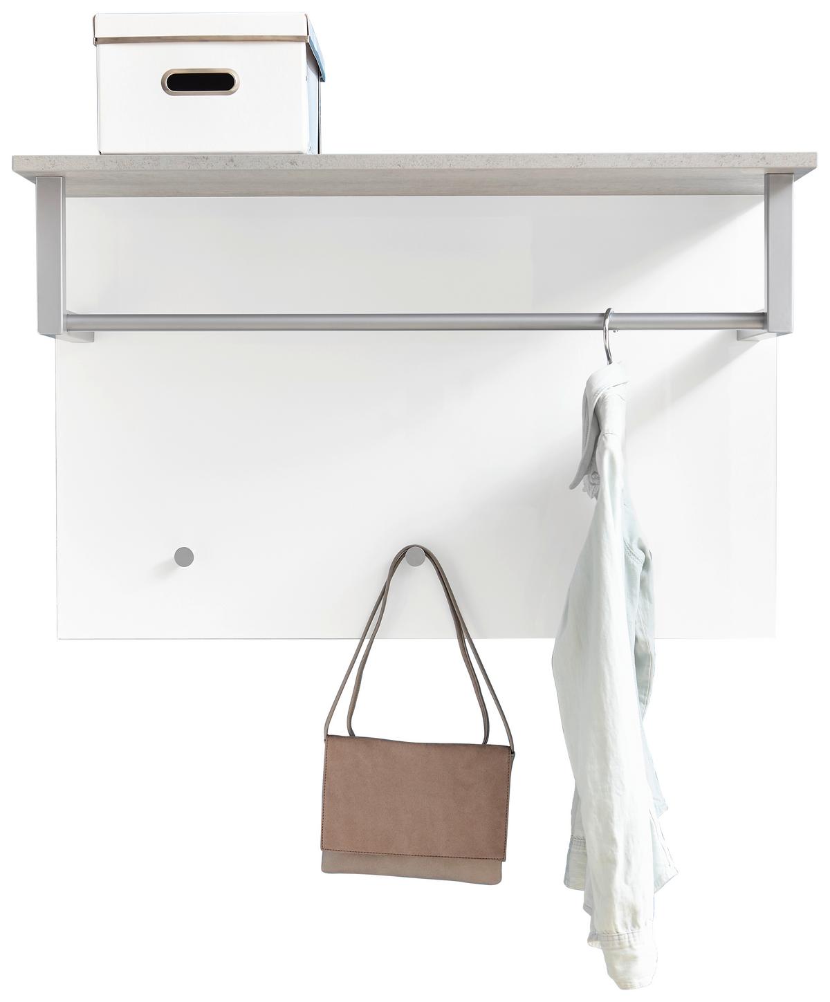 PANEL DO PRZEDPOKOJU GALAVERNA - biały/szary, Design, materiał drewnopochodny/metal (90/60/35cm) - Carryhome