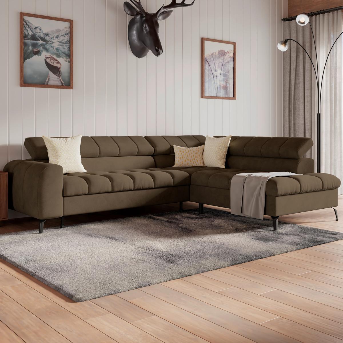 Coltar VOLF - maro/negru, Trend, plastic/textil (261/203cm) - Modern Living