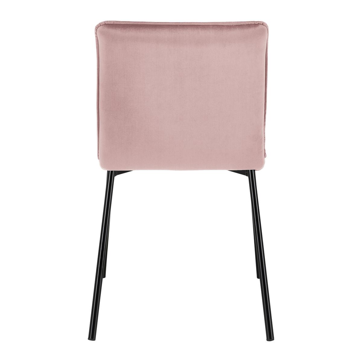 KRZESŁO DARLA - różowy/czarny, Modern, metal/drewno (49/81/55cm) - Bessagi Home
