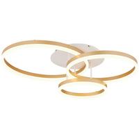 LED-Deckenleuchte Christian Opal/Champagnerfarben max. 36W - Champagner/Opal, Basics, Kunststoff/Metall (77,5/58,5/17,5cm)