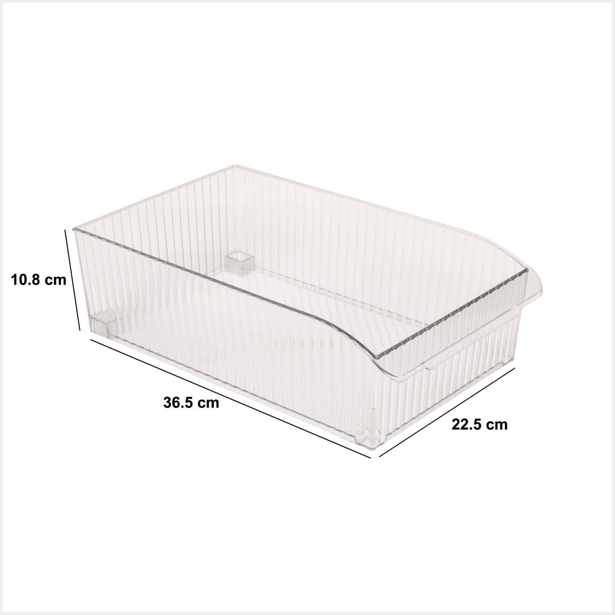 Organizator frigider Streaks - transparent, Basics, plastic (36,5/22,5/10,8cm)