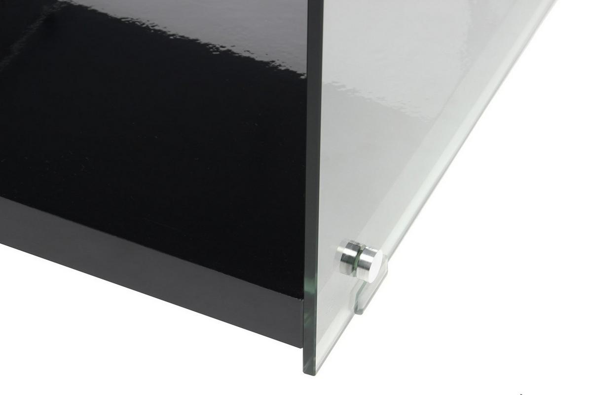 BEISTELLTISCH ELEMENTARY 100 SCHWARZ - Schwarz, Design, Glas/Holz (120/45/60cm) - Kayoom