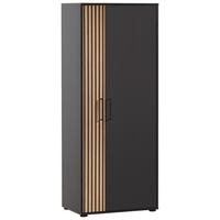 Aktenschrank Hank Schwarz/Eichefarben - Eichefarben/Schwarz, MODERN, Holzwerkstoff (65,1/163,6/41cm) - MID.YOU