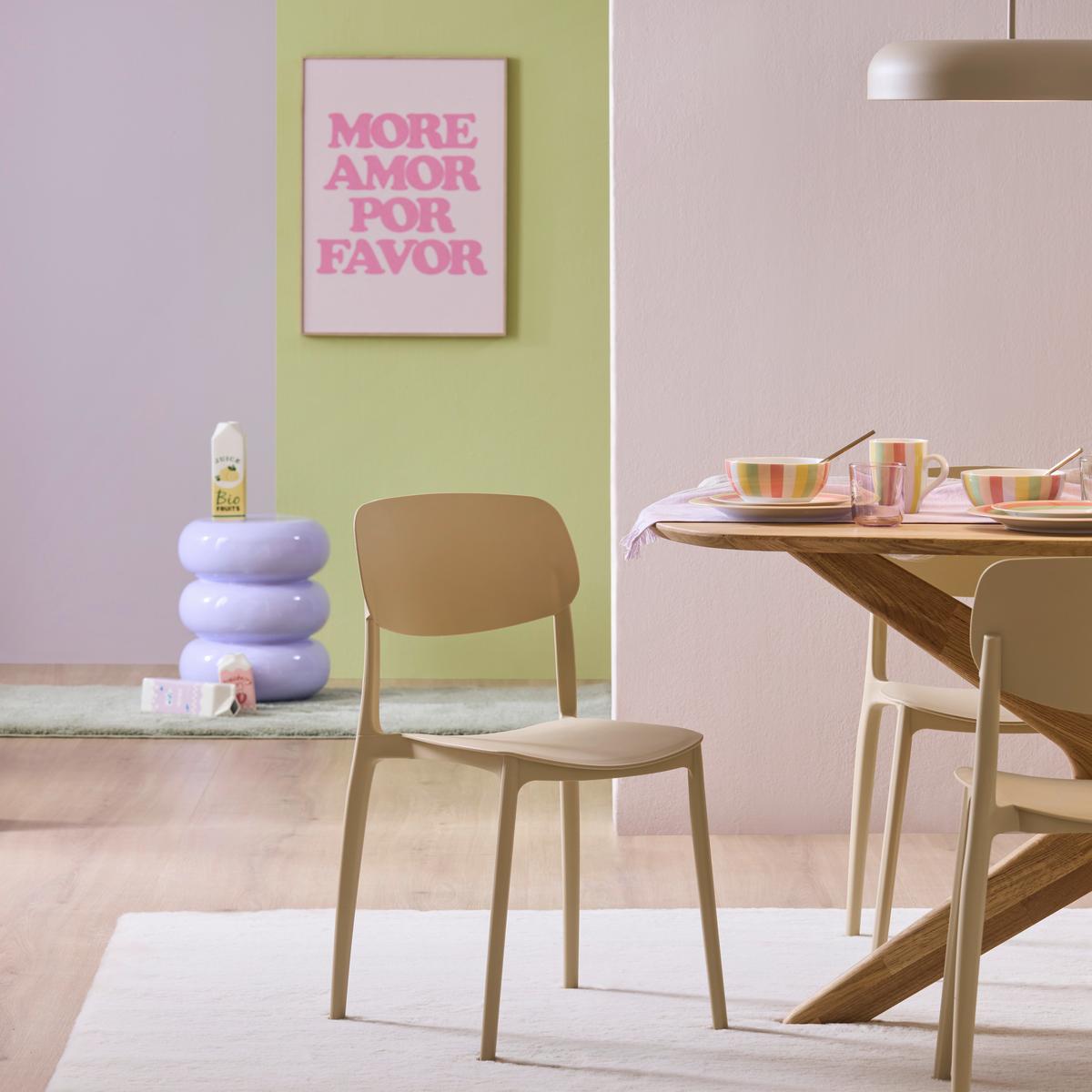 Stol Jiri -Based- - bež, Moderno, umetna masa (44/78/49cm) - Based