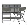 BALKONSET MARIO - Hellgrau/Grau, MODERN, Kunststoff/Textil (110/86,5/80cm) - Bessagi Garden