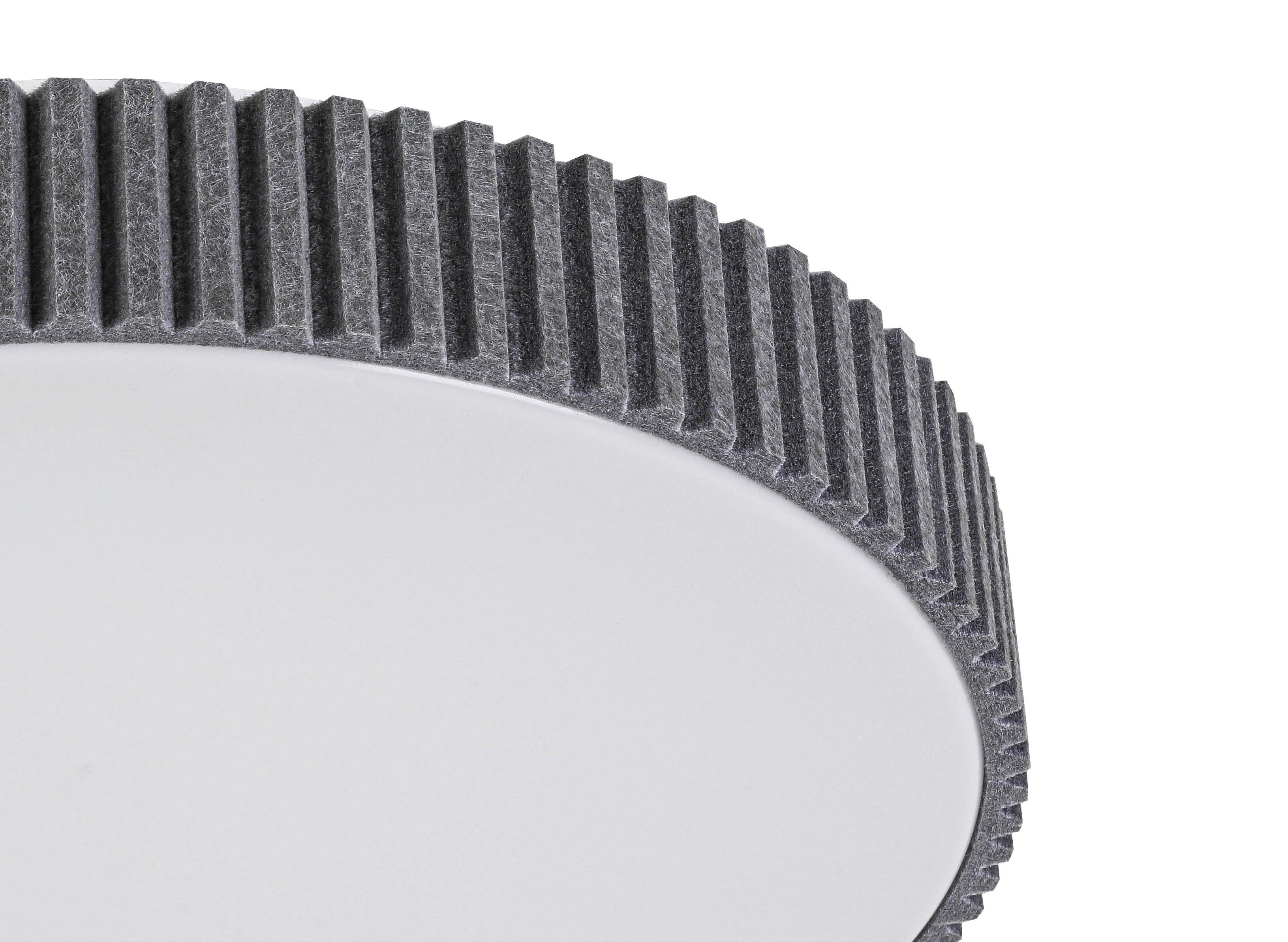 LED-Deckenleuchte Filzi Grau/Weiß max. 21,5 Watt - Weiß/Grau, MODERN, Kunststoff/Textil (40/8,5cm) - Mömax