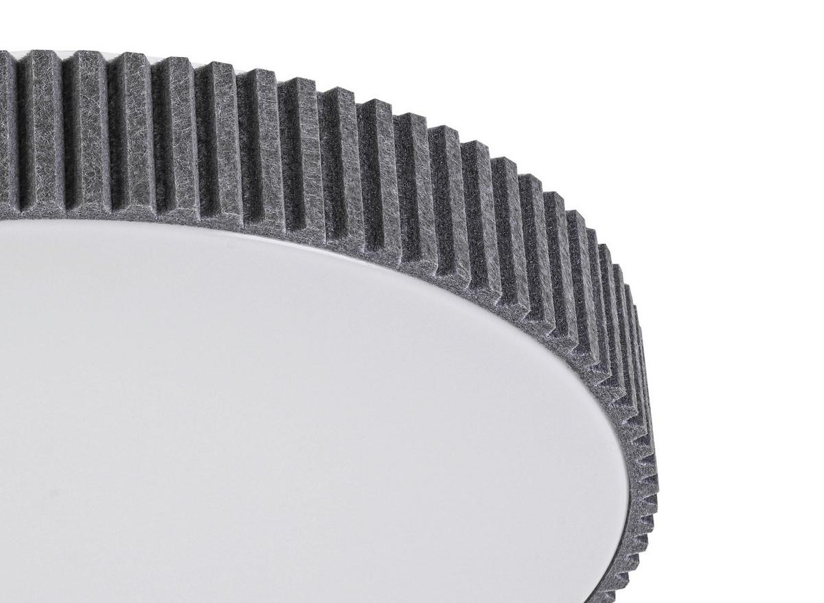 Led Stropna Svjetiljka Filzi - bijela/siva, Moderno, metal/tekstil (40/8,5cm) - Mömax