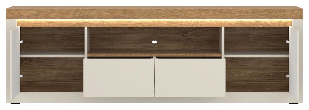 Tv Komoda Naxxar - kašmir/boje hrasta, Trend, drvni materijal/plastika (194/62,5/39,6cm) - Modern Living