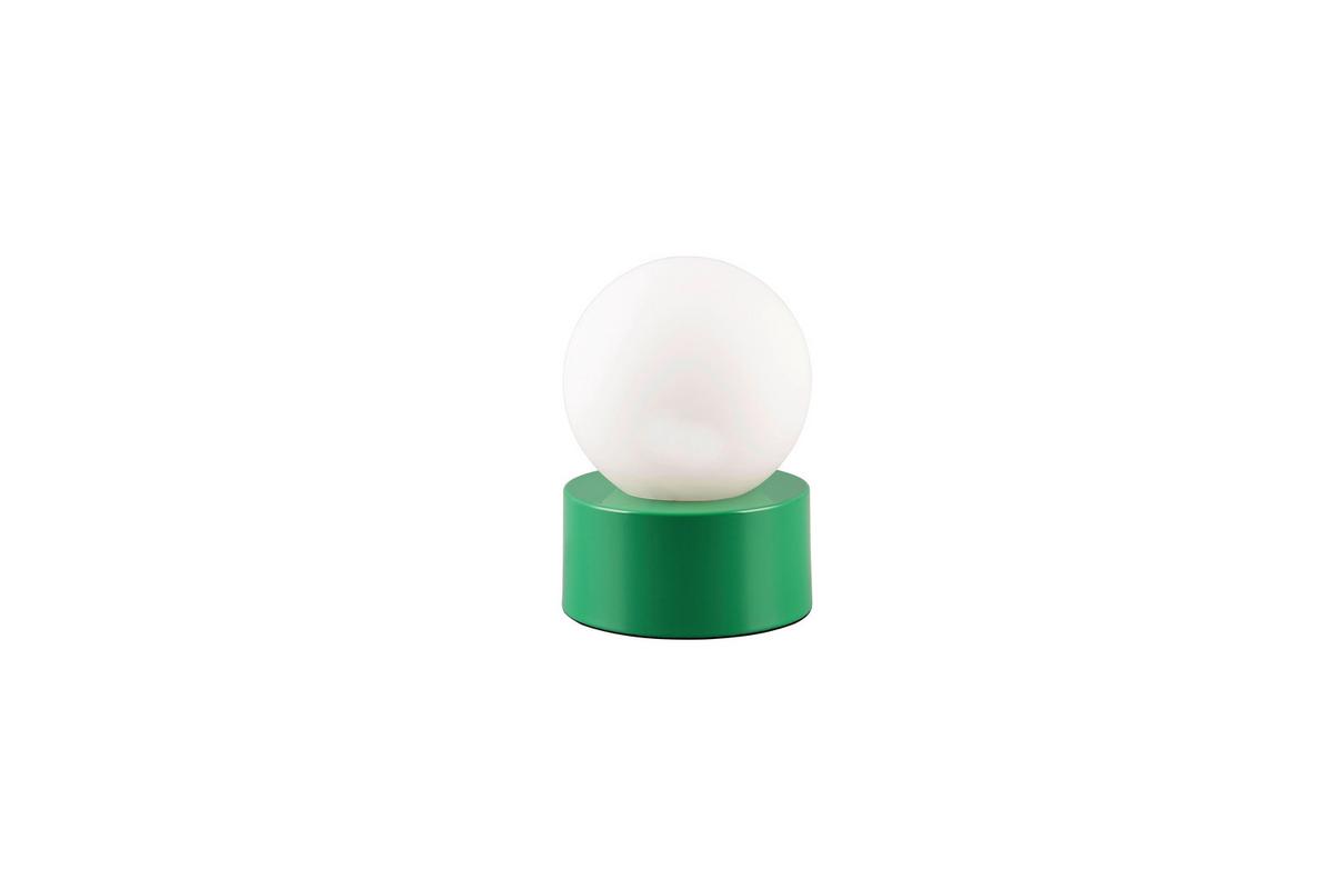 Tischleuchte Countess Grün/Weiß max.  25 Watt - Weiß/Grün, Basics, Glas/Metall (12/17cm)