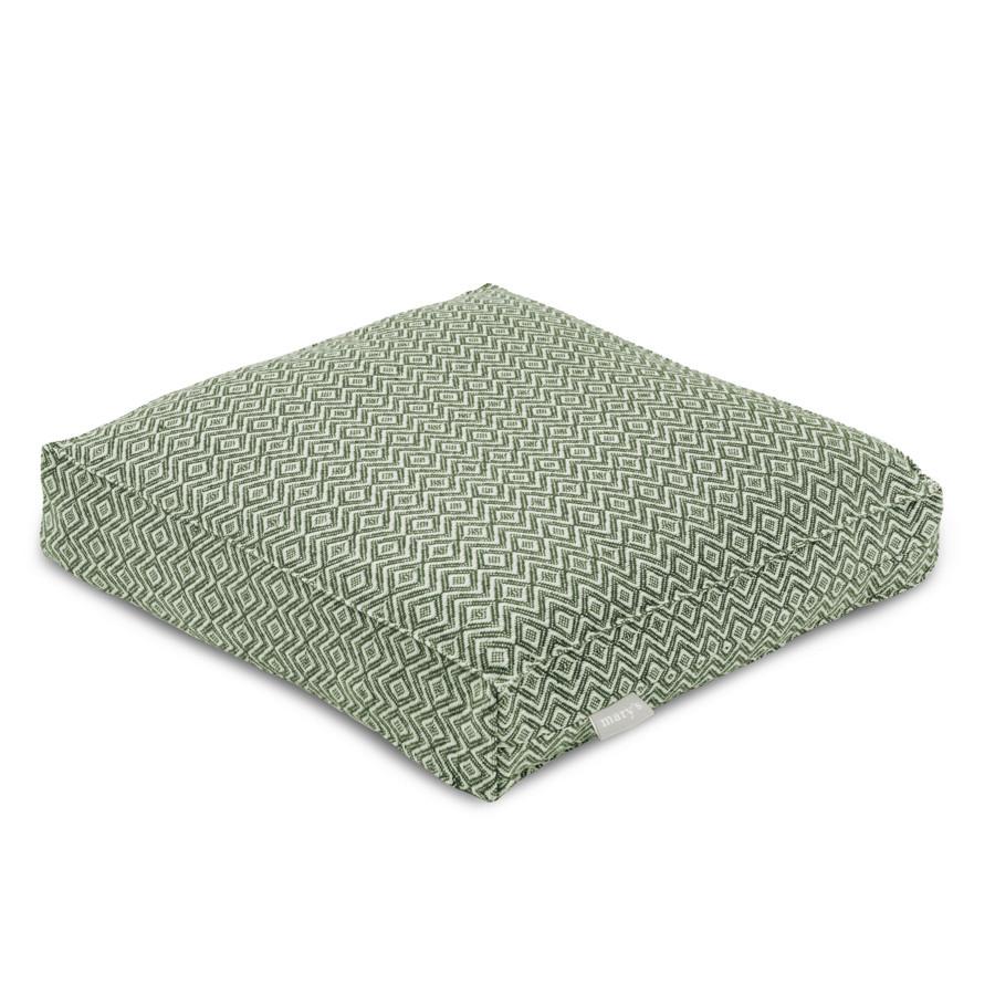 Boxkissen Dobby Salbeigrün ca. 40x40cm - Salbeigrün, Textil (40/40/8cm)