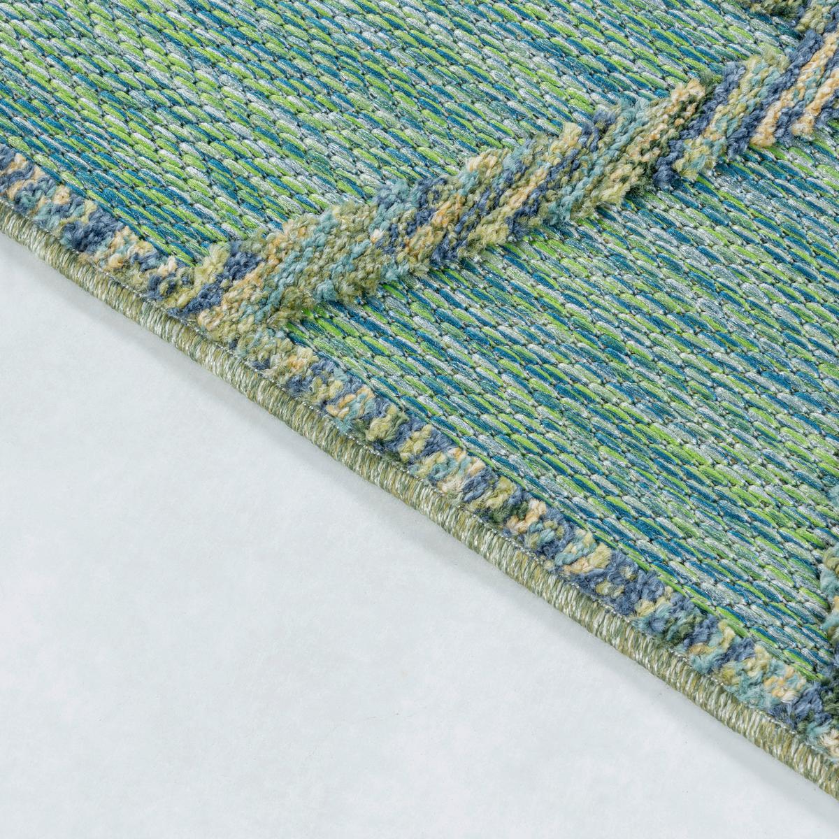 Flachwebeteppich Bahama Grün ca. 80x250cm - Grün, Design, Textil (80/250cm) - Novel