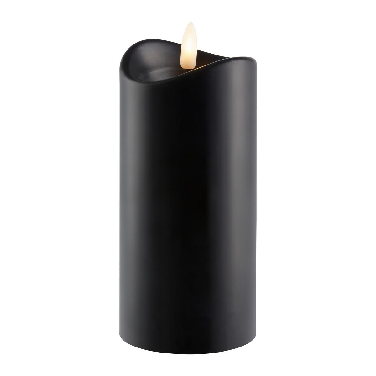 Lumânare LED Sven - Paz - negru, Konventionell, materiale naturale (7/15cm)