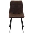 Stol Nino - črna/rjava, Trendi, kovina/tekstil (46/89/54,5cm) - Modern Living Stol Nino - črna/rjava, Trendi, kovina/tekstil (46/89/54,5cm) - Modern Living