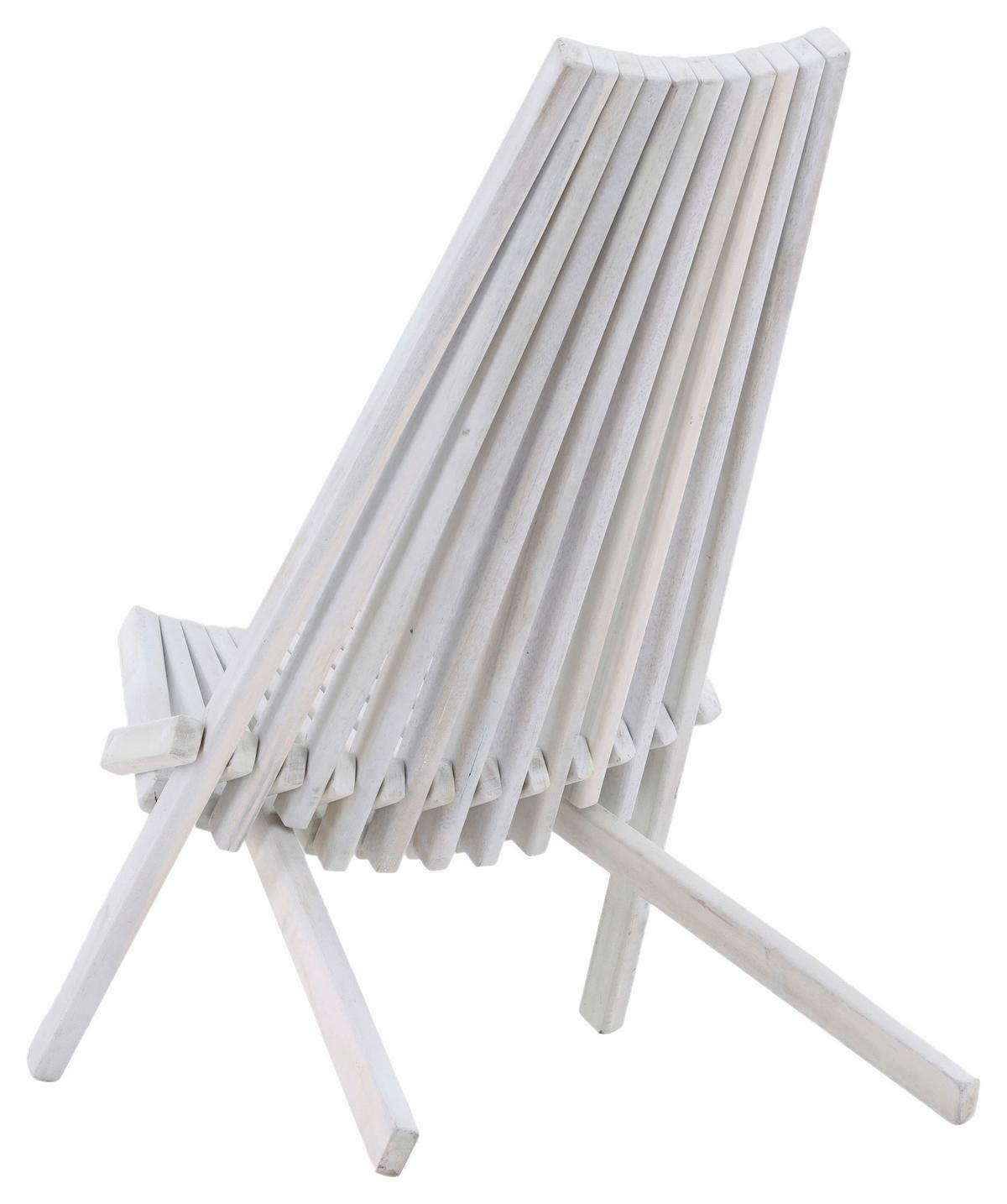 Strandsessel Asta ca. 57x79x73 cm Weiß - Weiß, KONVENTIONELL, Holz (57/79/73cm) - Gardenson