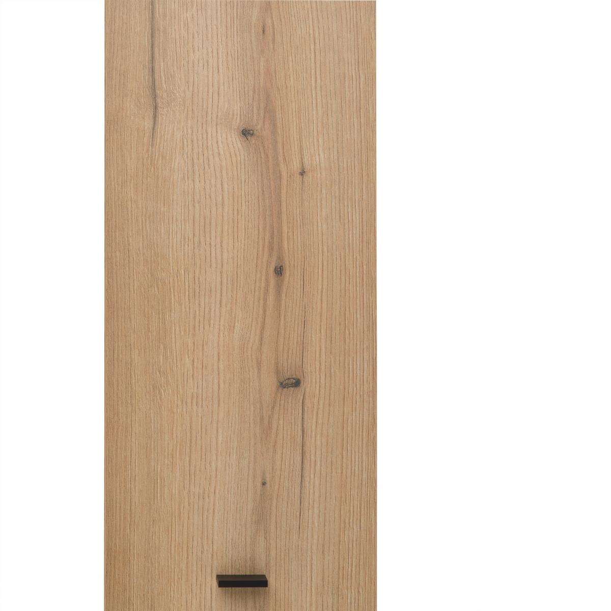Hochschrank Basix Eichefarben ca. 30x185x39,6cm - Eichefarben/Schwarz, Basics, Holzwerkstoff/Kunststoff (30/185/39,6cm) - Mömax