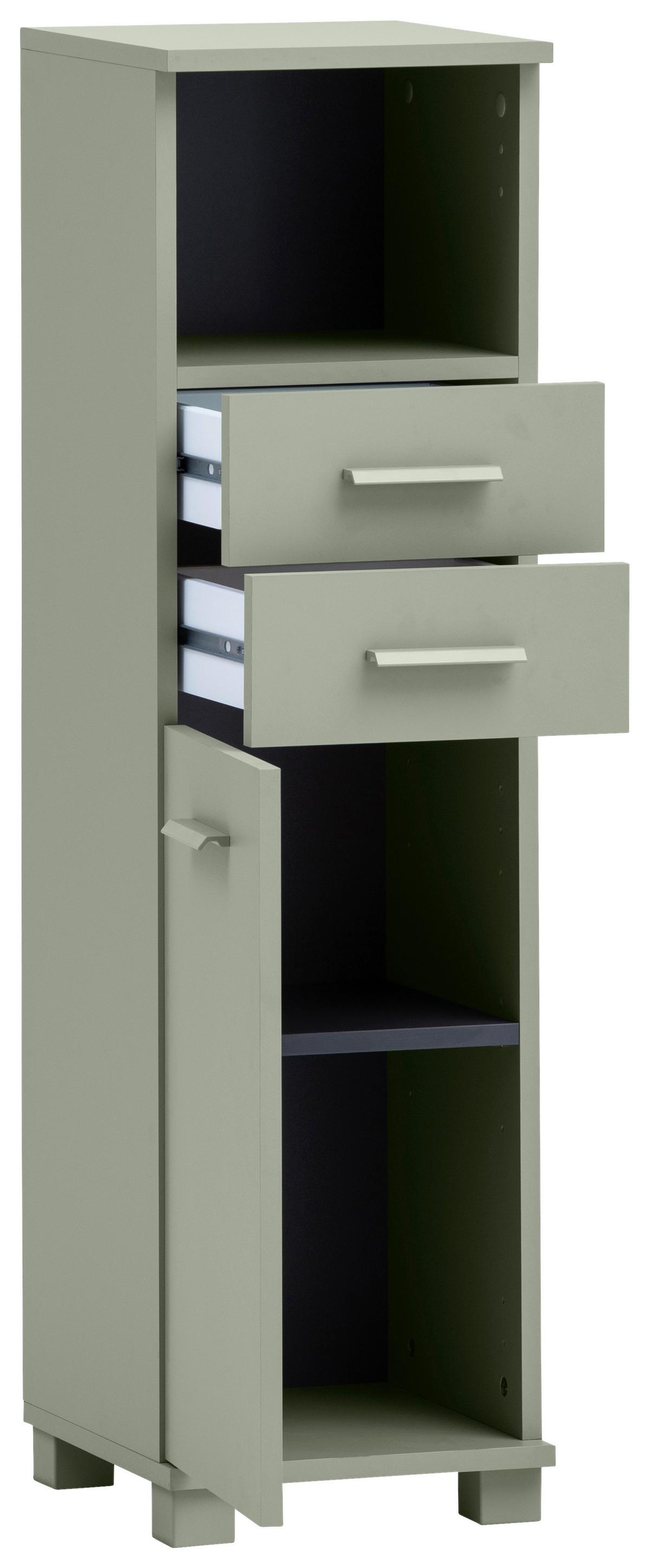 Midischrank Mono Grün - Grün, MODERN, Holzwerkstoff/Kunststoff (30,3/110,5/32,6cm) - MID.YOU