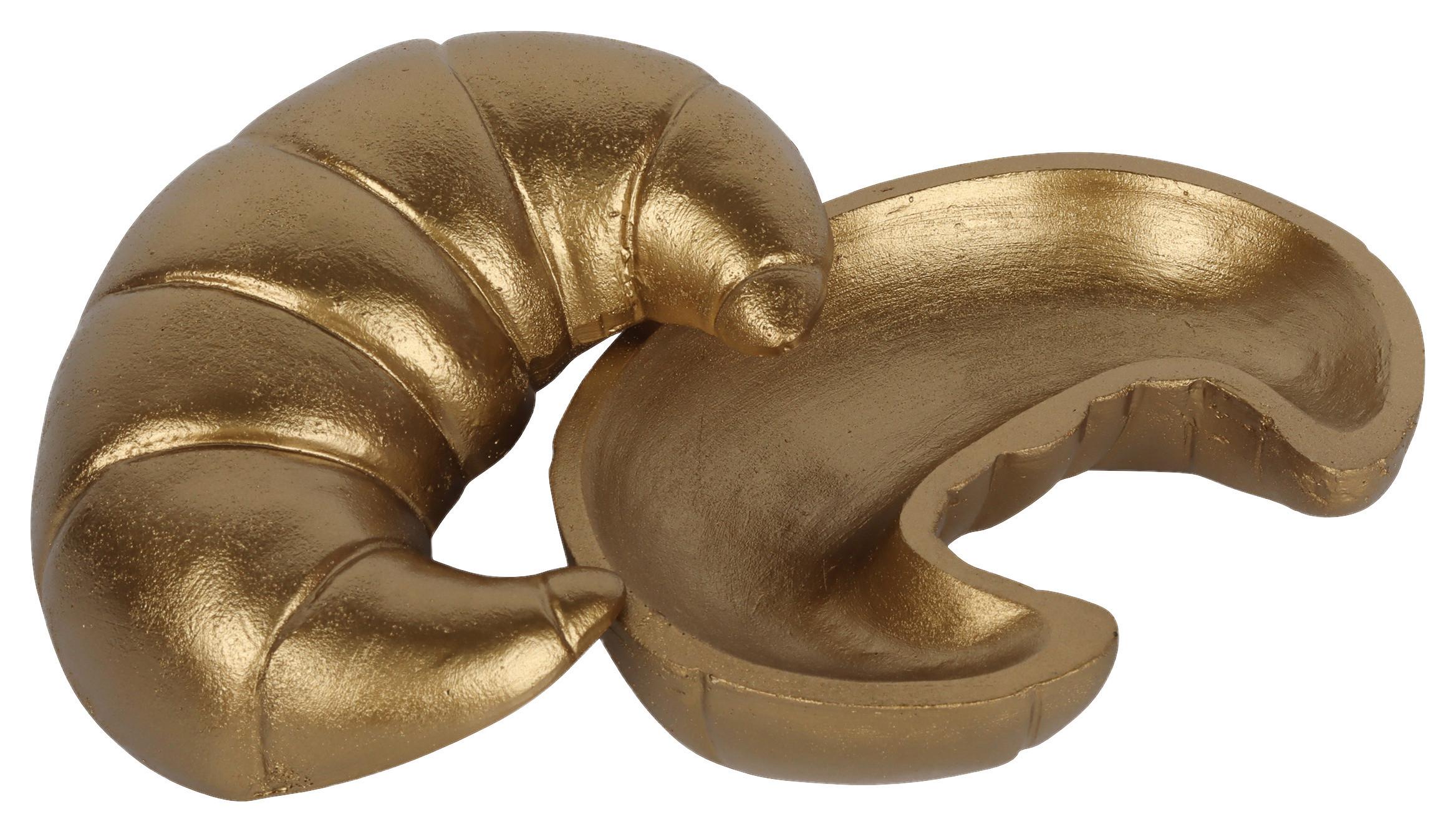 Dekobox Croissant Goldbraun - Goldbraun, Naturmaterialien (15/10/8cm) - Mömax
