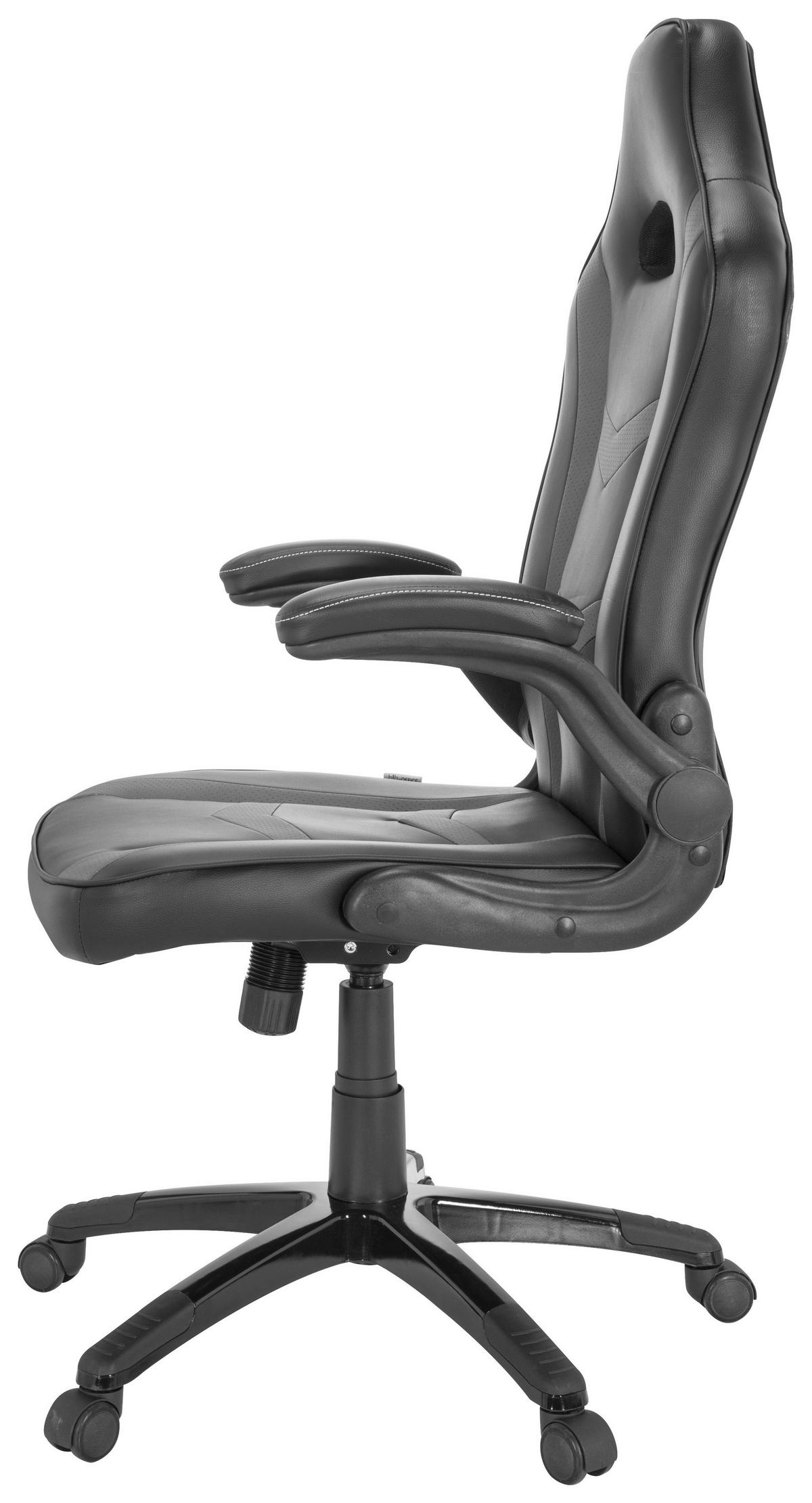 Gaming Stol Game Sport B, Črna - siva/črna, Moderno, umetna masa/tekstil (65/121/66cm) - MID.YOU