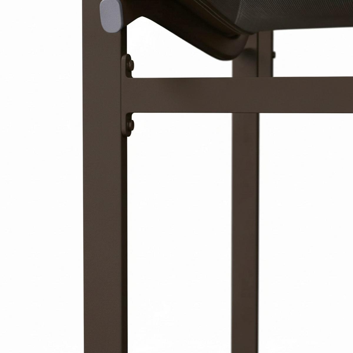 Gartensessel-Set Matteo Grau Metall/Texteline - Schwarz/Naturfarben, MODERN, Kunststoff/Textil (56/86/53cm) - Bessagi Garden