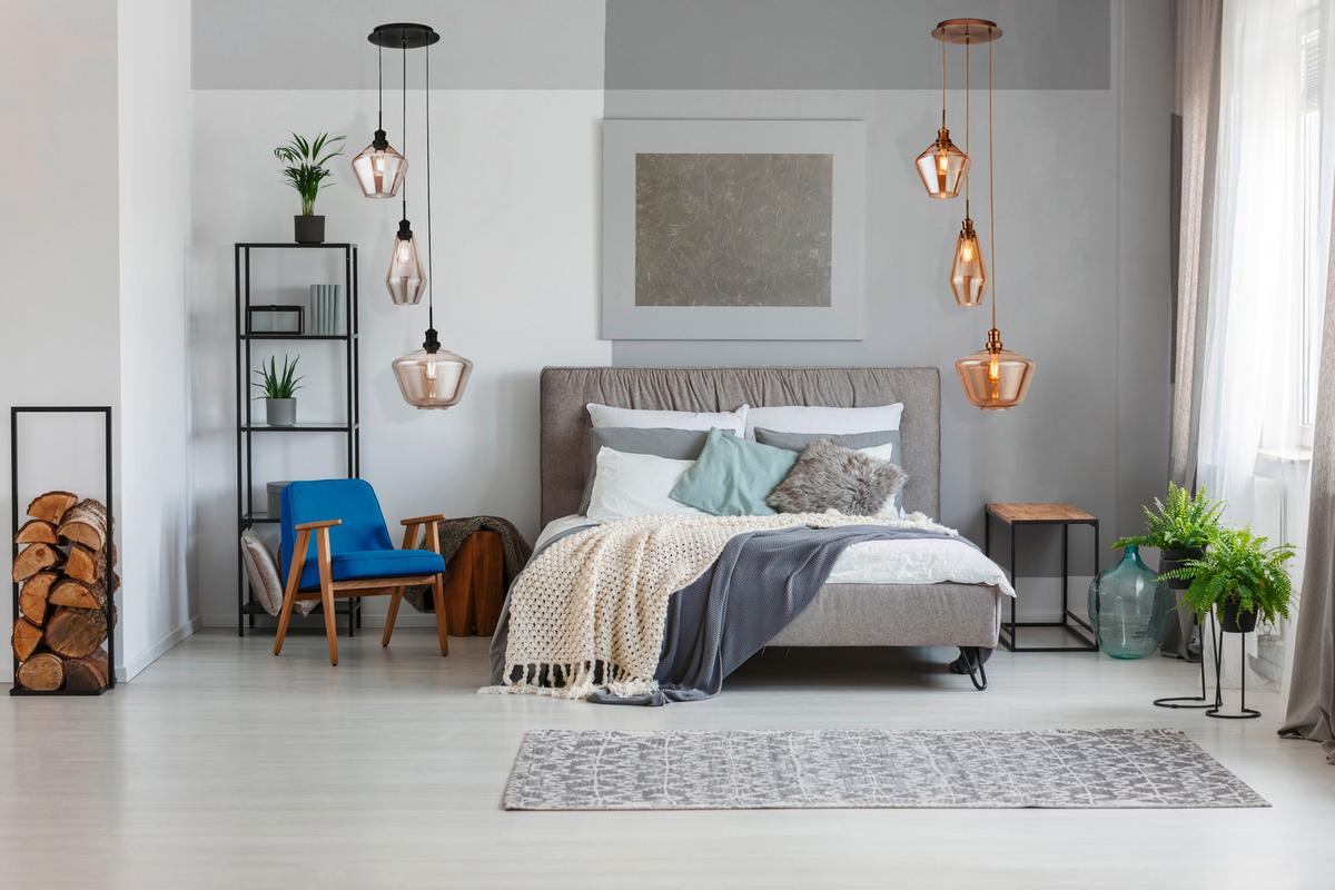 Függőlámpa Mia 5423-3ab - Pezsgő/sárgarézszínű, Design, üveg/fém (51/150cm)