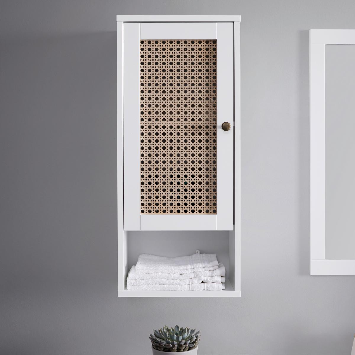 Faliszekrény Fehér-natúr Lisa - natúr színű/bronzszínű, Modern, faalapú anyag/fém (32/72/20cm) - Bessagi Home