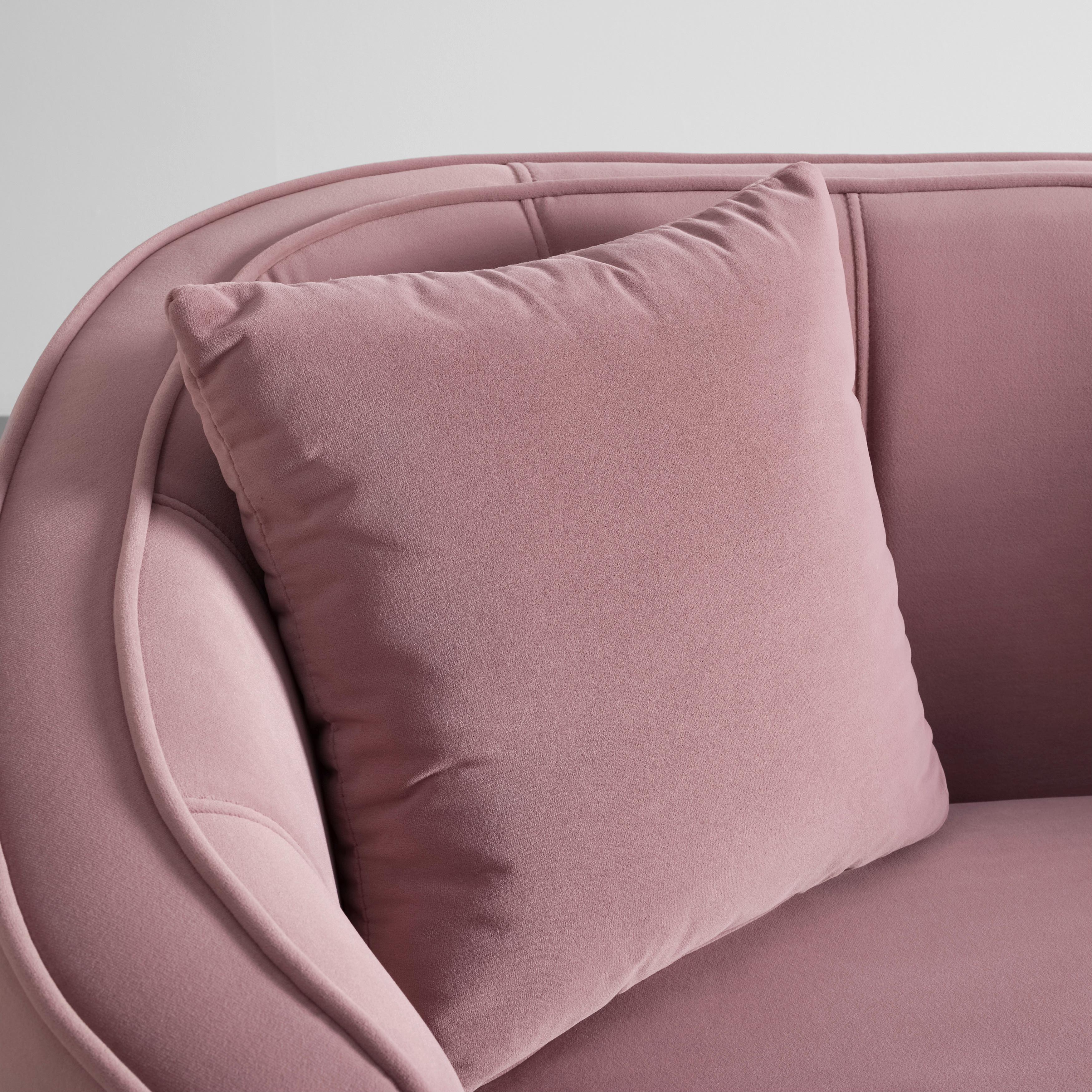 2-SITS SOFFA HOPE - rosa/naturfärgad, Modern, trä/textil (141/77/73cm) - Bessagi Home