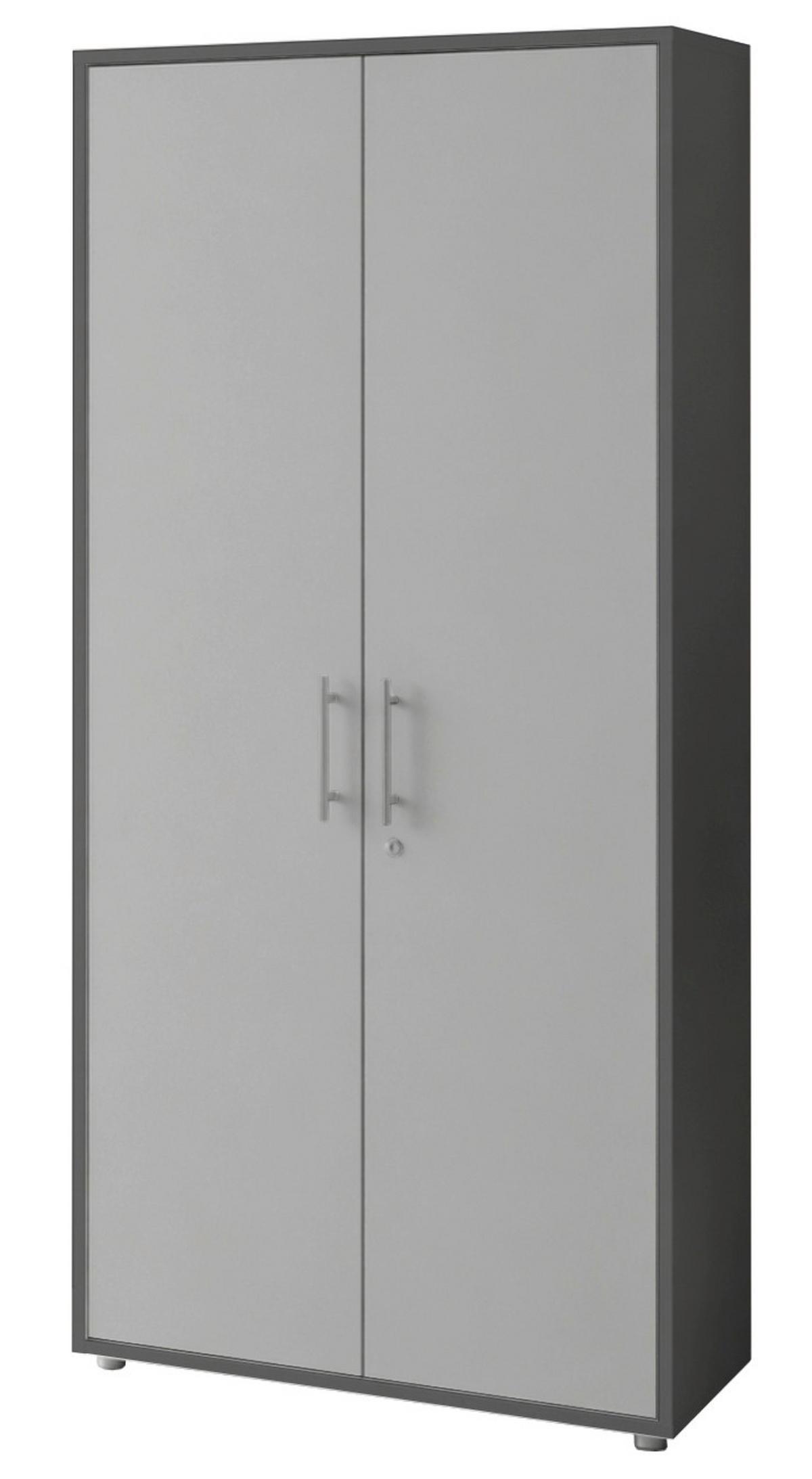 AKTENSCHRANK OFFICE EDITION - SW SET 1 HOCH - Anthrazit/Hellgrau, MODERN, Holzwerkstoff (168,8/185,6/33cm) - MID.YOU