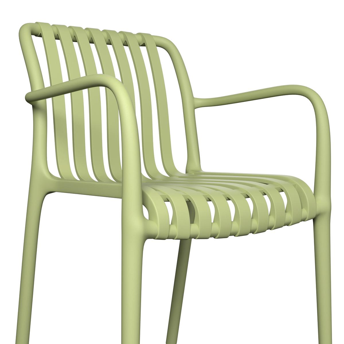 Gartenstuhl Klausi Grün matt - Schwarz/Grün, MODERN, Kunststoff (55/80/57cm) - Mömax