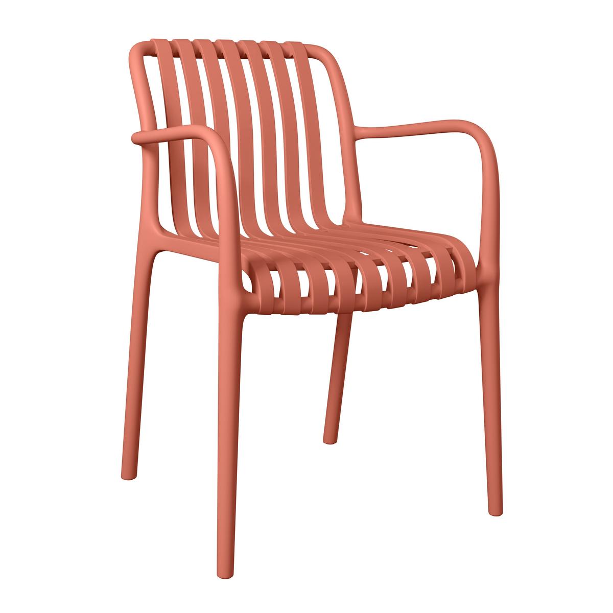 Gartenstuhl Klausi Rot matt - Rot/Schwarz, MODERN, Kunststoff (55/80/57cm) - Mömax