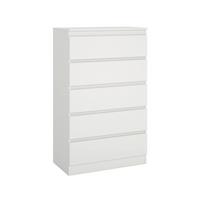 Kommode Mara 5 Weiß - Weiß, KONVENTIONELL, Holz (77/125/42cm) - Mömax