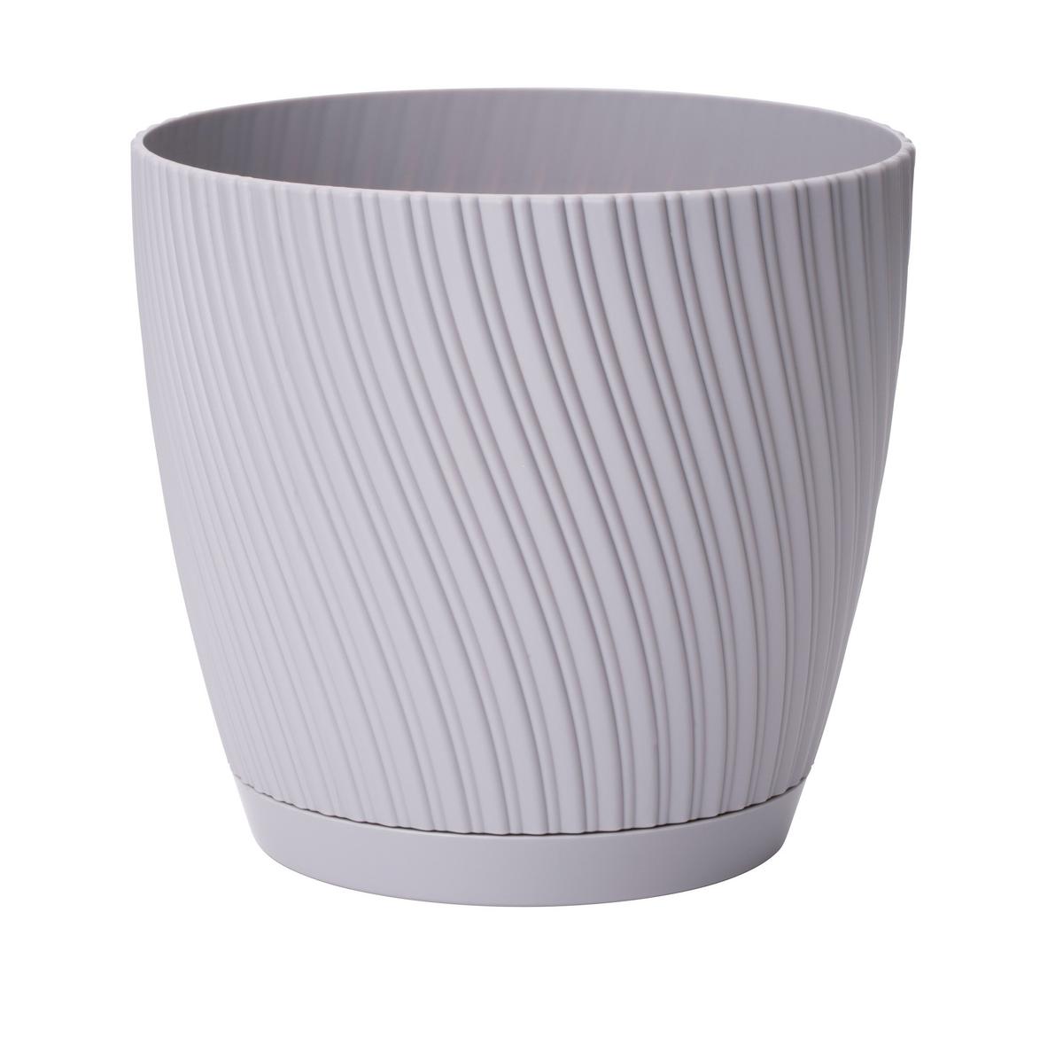 Übertopf Mira Complete Eco 17 Grau Ø ca. 16,7cm - Grau, Konventionell, Kunststoff (16,7/15,4cm) - Mömax