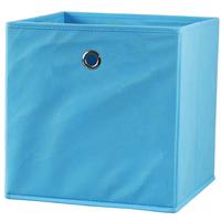 Faltbox Fibi in Blau - Hellblau, KONVENTIONELL, Karton/Textil (30/30/30cm) - Based