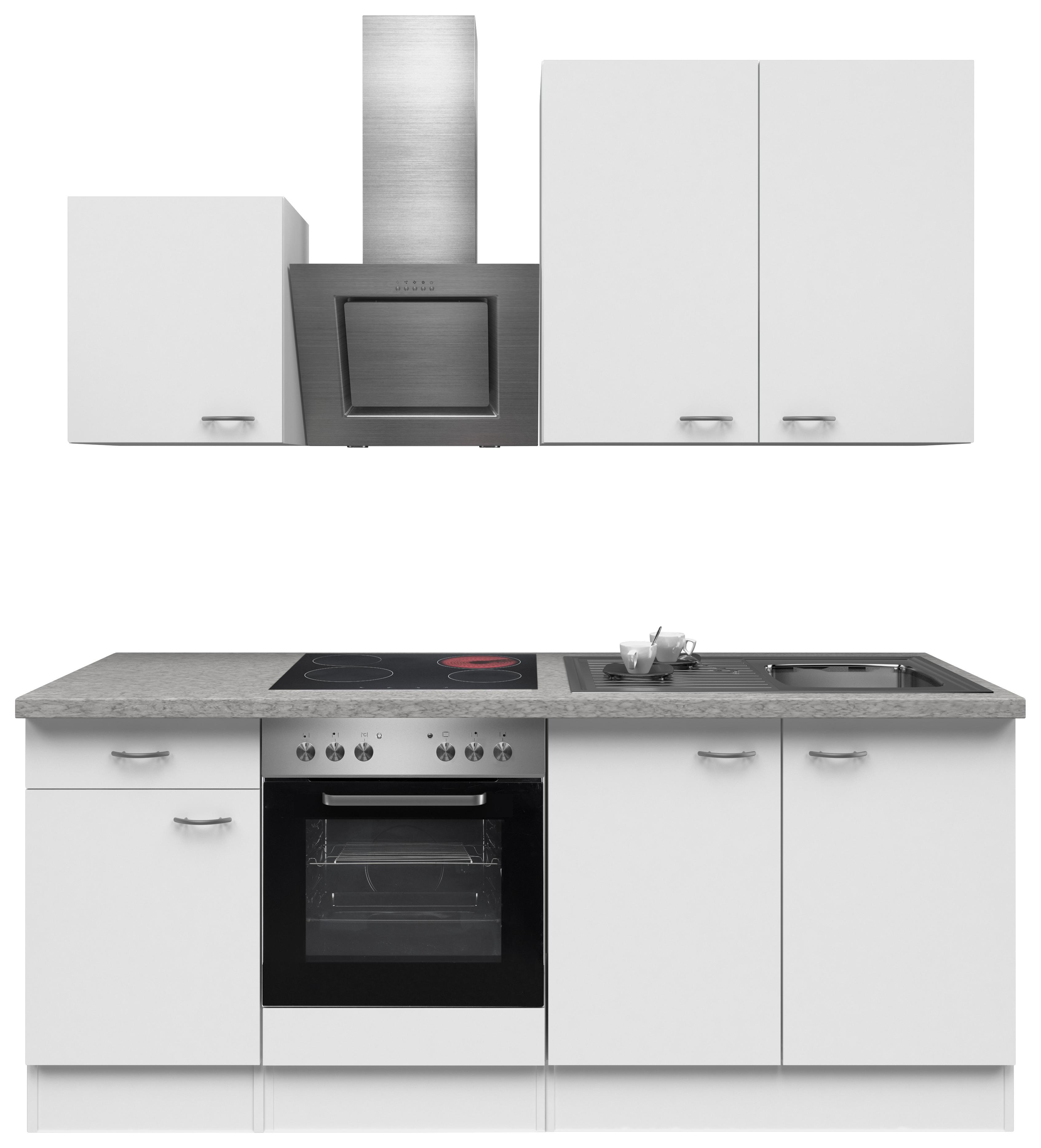 Kuhinjski Blok Wito 210-1601-010 - bijela/boje oplemenjenog čelika, Modern, drvni materijal/plastika (210cm) - MID.YOU