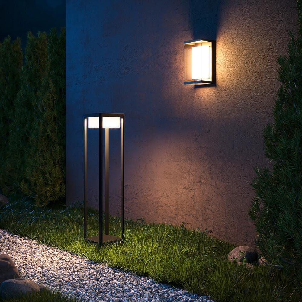 Außenwandleuchte Baker Street Schwarz max. 10 Watt - Schwarz, MODERN, Metall (15,2/11,5/26,5cm) - MAYTONI